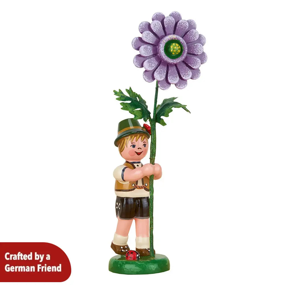 Flower Child Boy with Dahlia