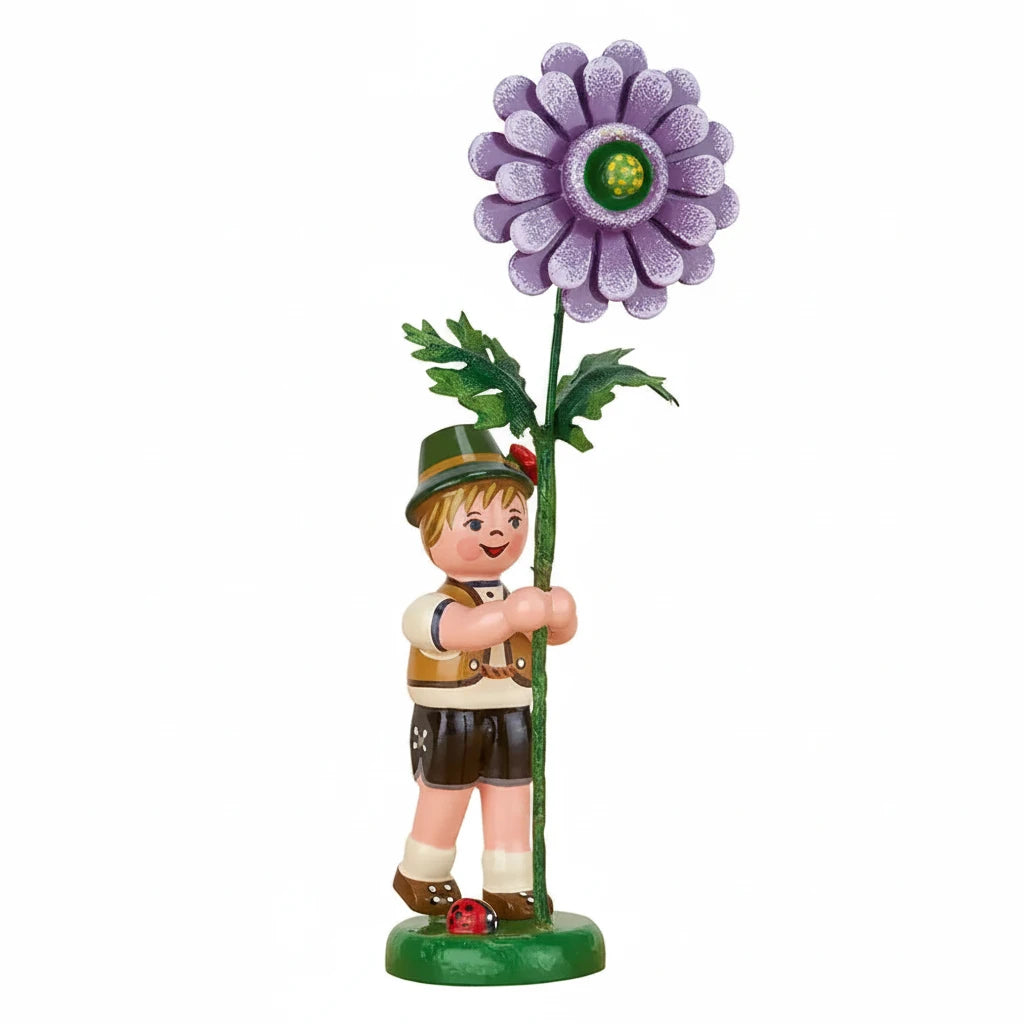 Flower Child Boy with Dahlia