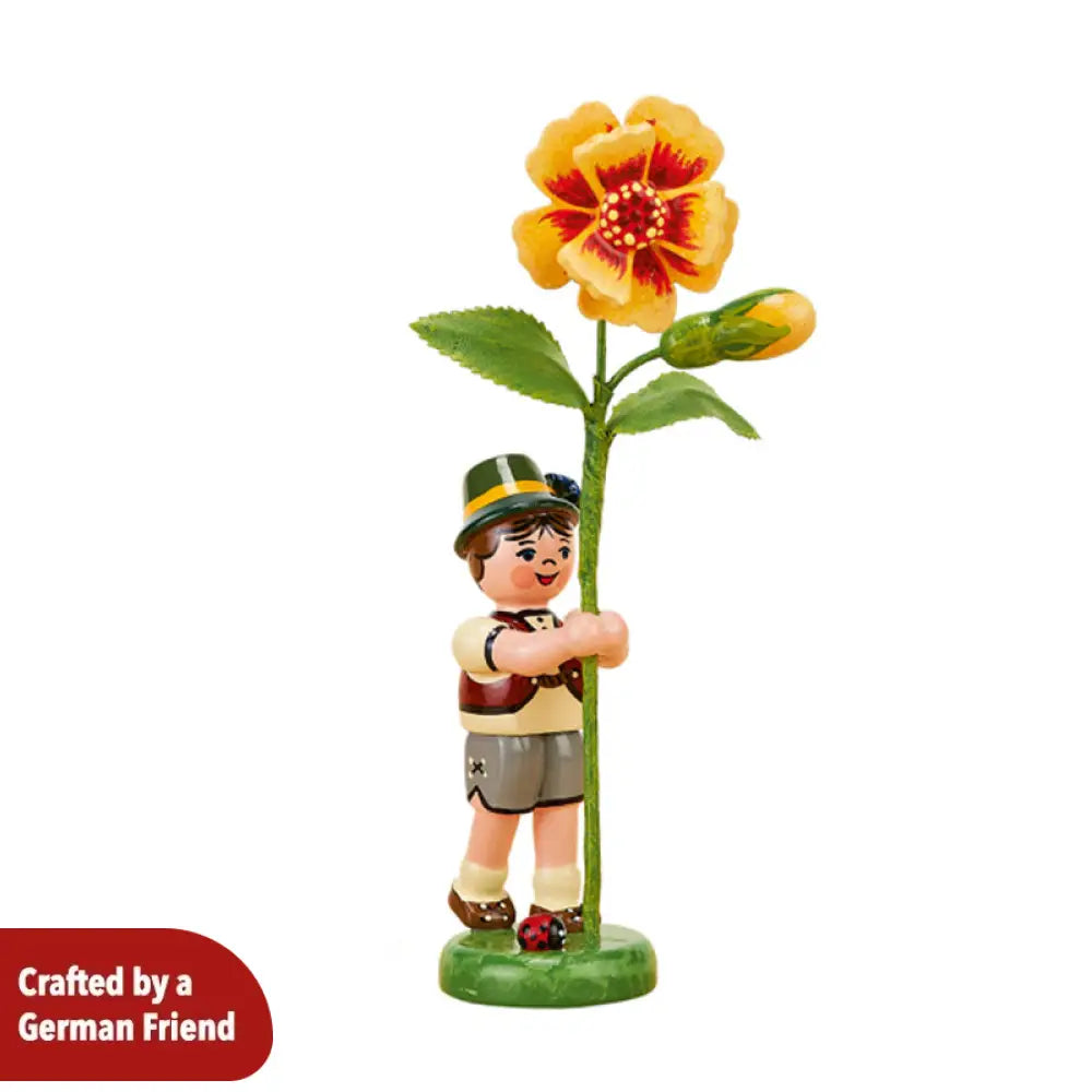 Flower Child Boy with Marigold