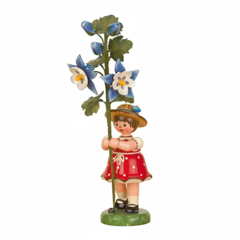 Flower Child Girl with Columbine