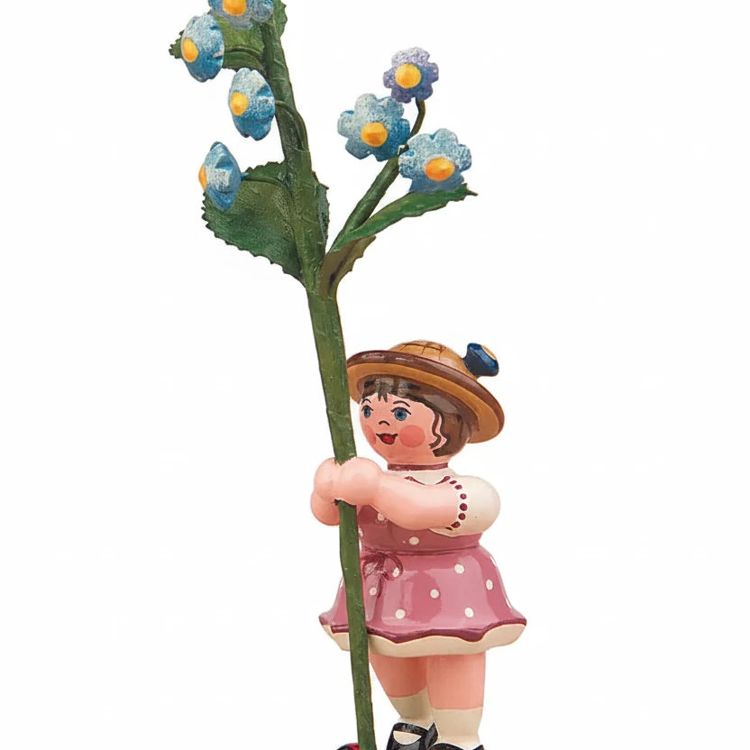 Flower Child Girl with Forget-me-not