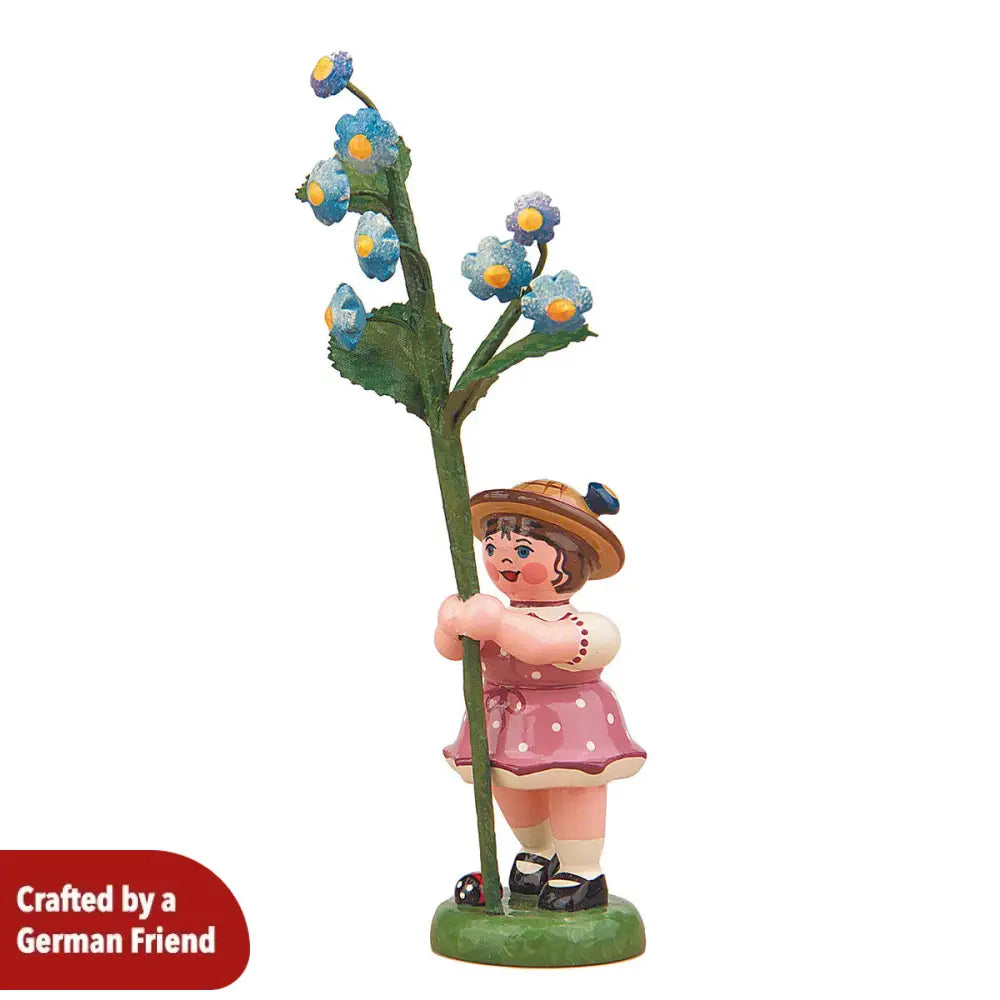 Flower Child Girl with Forget-me-not