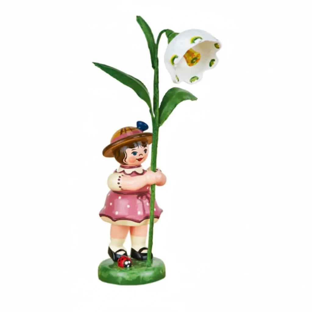 Flower Child Girl with Spring Snowflake