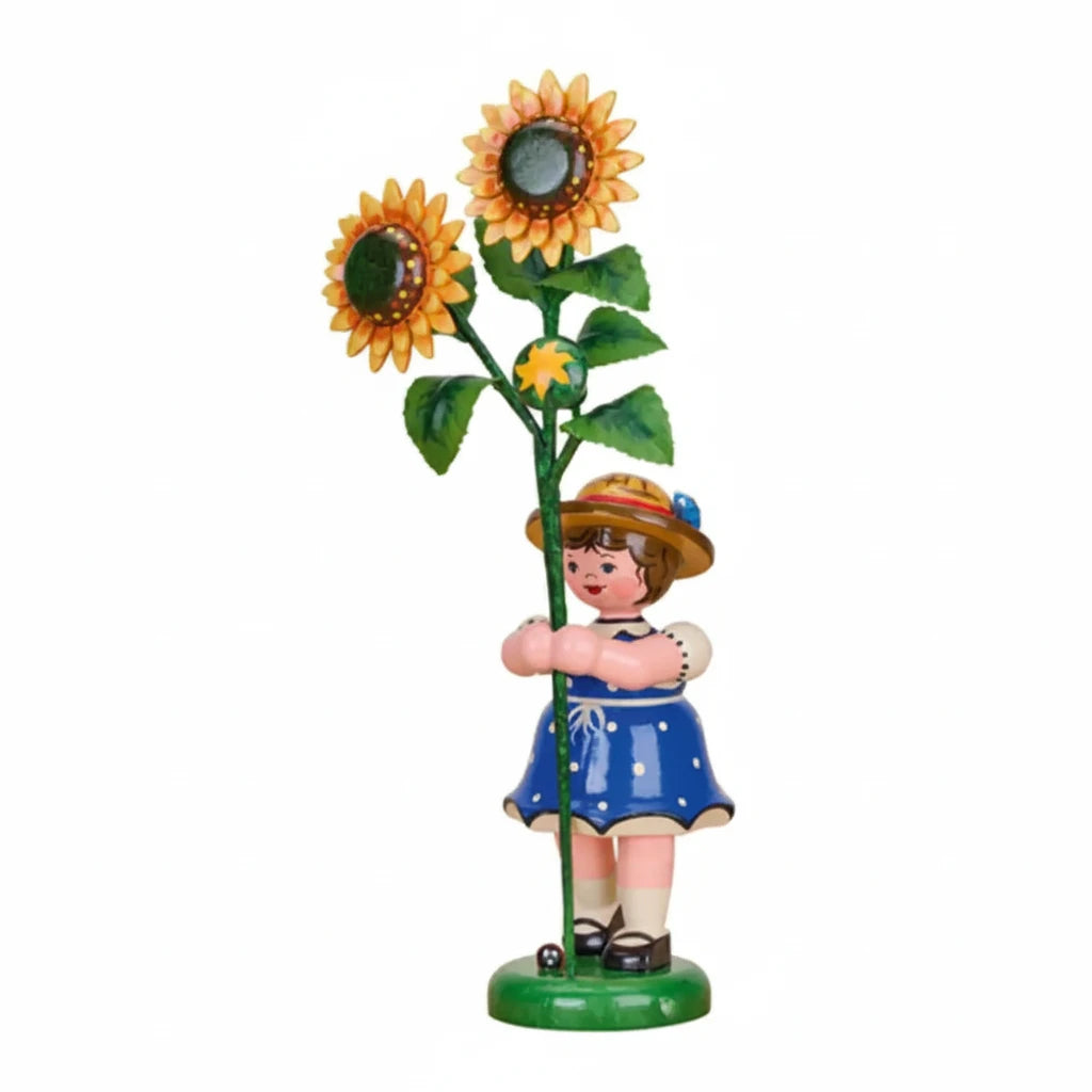 Flower Child Girl with Sunflower