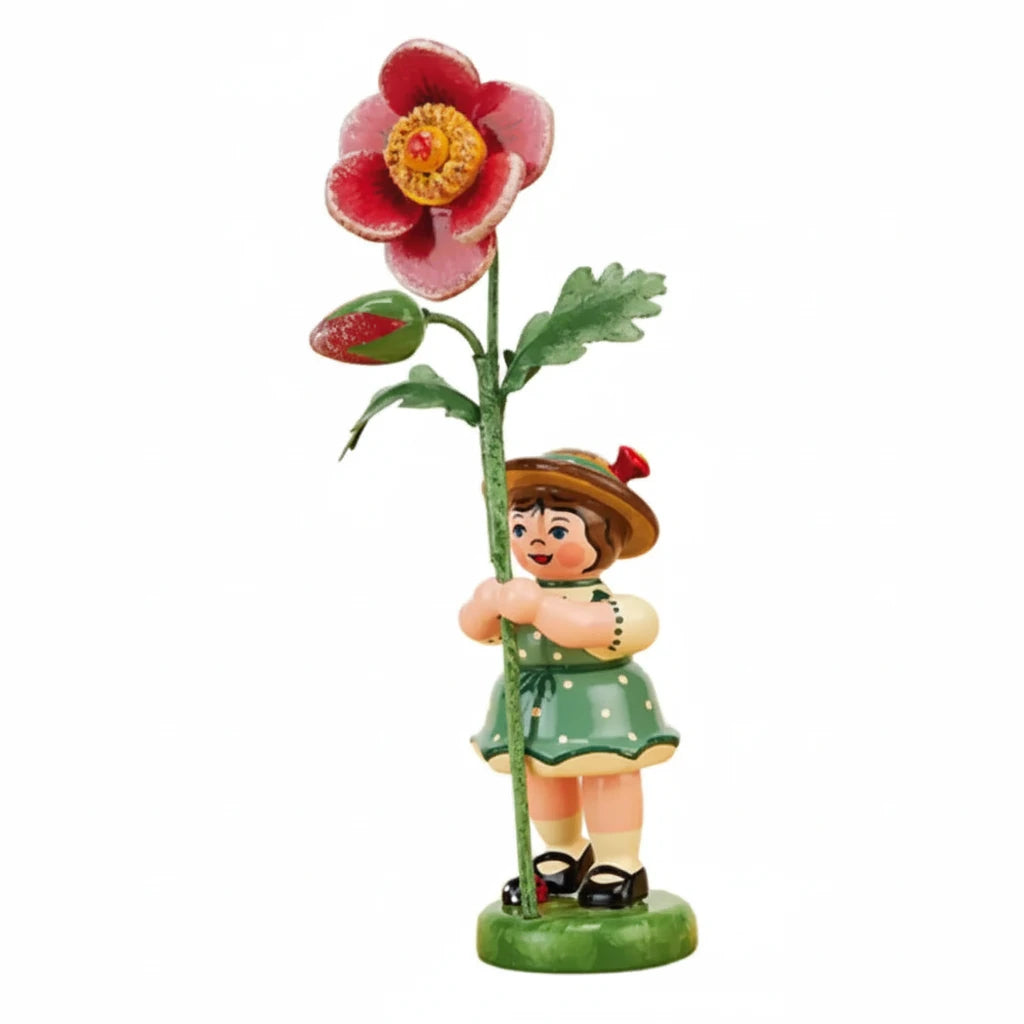 Flower Child Girl with Wild Rose