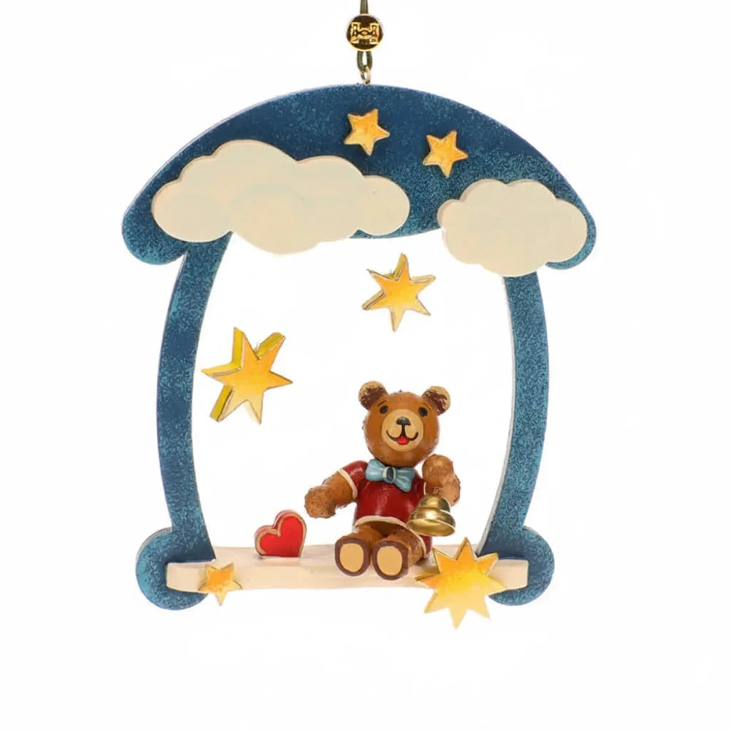 Ornament Teddy On A Swing