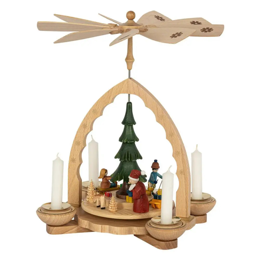 Pyramid - Forest Scene with Children and Gifts Colored