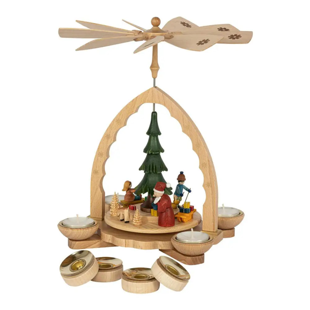 Pyramid - Forest Scene with Children and Gifts Colored