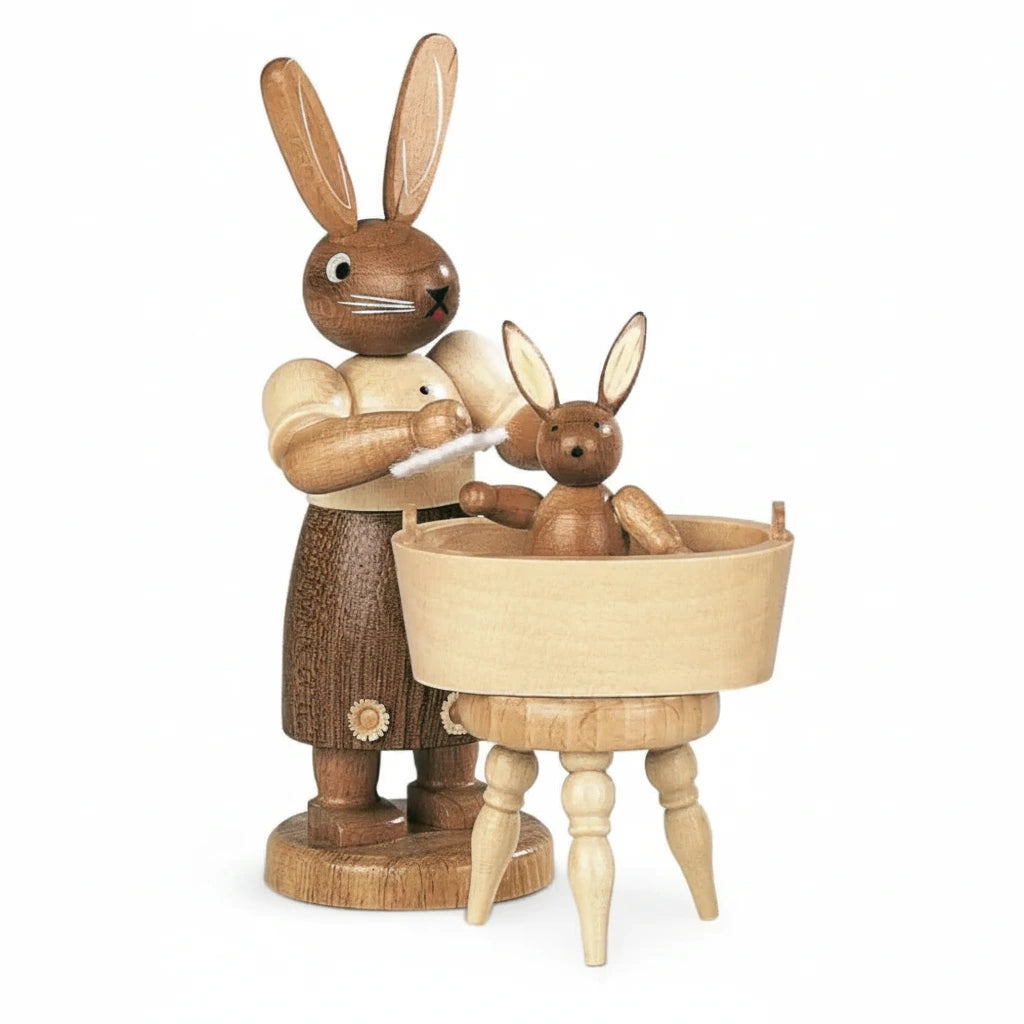 Rabbit Mother Giving A Bath Natural