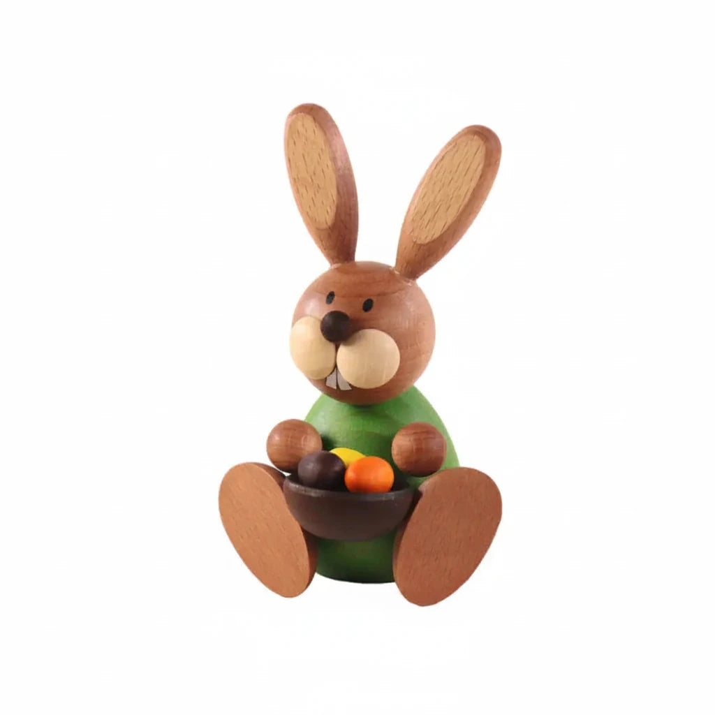 Rabbit with easter egg bowl