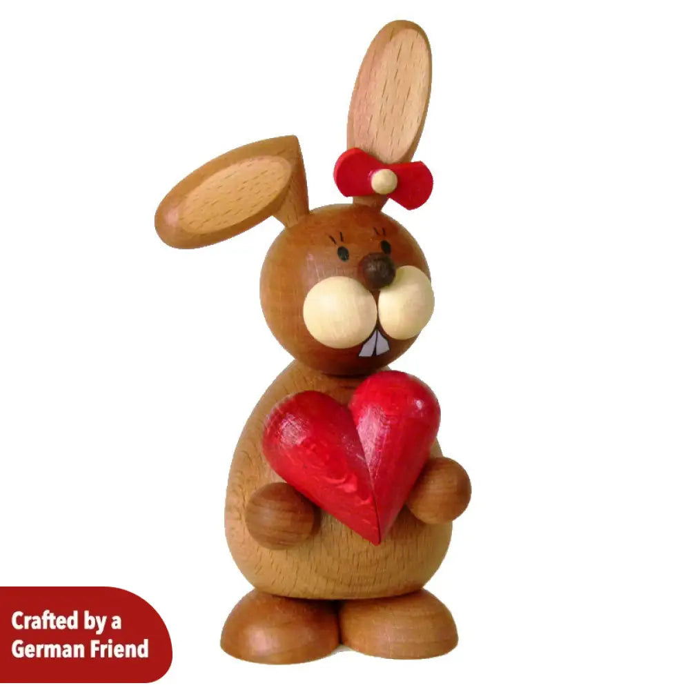 Rabbit woman with heart