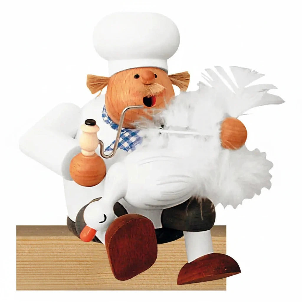 Smoker Cook With Goose Sitting