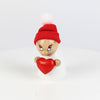 Clumsy Mini Valentine with fabric beanie and big bobble