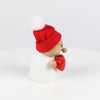 Clumsy Mini Valentine with fabric beanie and big bobble