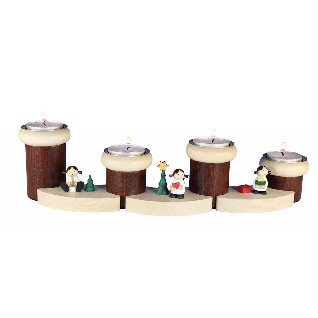 Advent Tealight Holder – 7-piece with Modern Angels