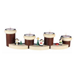 Advent Tealight Holder – 7-piece with Modern Angels