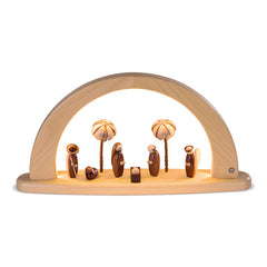 Modern Nativity Light Arch Natural