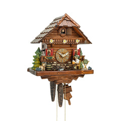 Cuckoo Clock Black Forest House with Beer Drinker (1-Day Movement)