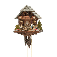 Cuckoo Clock Black Forest House with Moving Woodchopper (1-Day Movement)