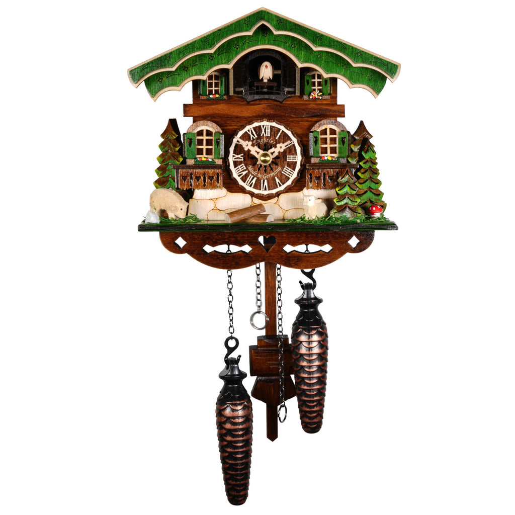 Black Forest Green House Quartz Cuckoo Clock with Music