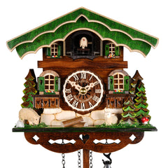Black Forest Green House Quartz Cuckoo Clock with Music