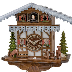 Quartz Cuckoo Clock Black Forest with Deer and Music