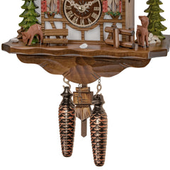 Quartz Cuckoo Clock Black Forest with Deer and Music