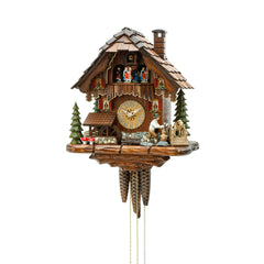 Cuckoo Clock Black Forest Dancing Chalet with Woodcutter (1-Day Movement)