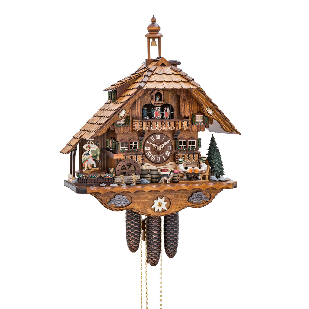 Cuckoo Clock Black Forest Musical Chalet– Moving Beer Drinkers & Dancers