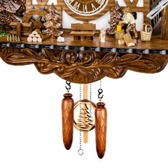 Quartz Cuckoo Clock Woodland Mill Chalet with Music and Dancers
