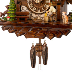 Traditional Black Forest Cuckoo Clock with Woodchopper and Animals