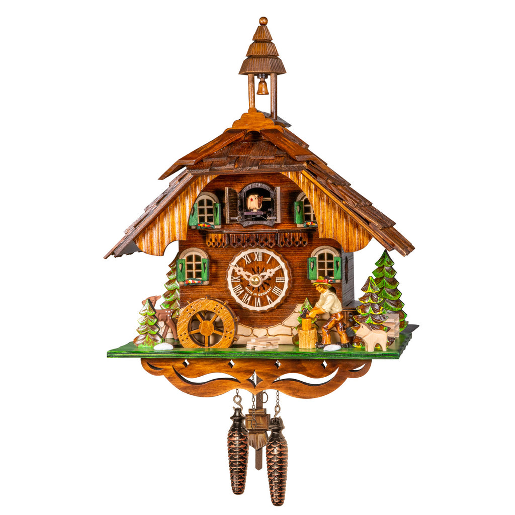 Quartz Cuckoo Clock The Black Forest Woodcutter Chalet