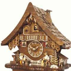 Traditional Black Forest Cuckoo Clock with Woodchopper- 8-Day Movement