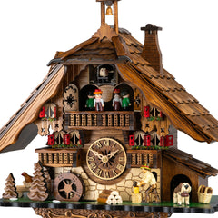 Quartz Cuckoo Clock The Diligent Woodcutter with Music and Dancers
