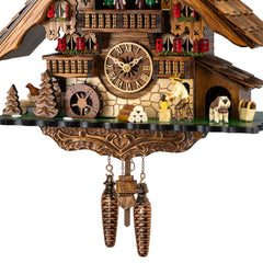 Quartz Cuckoo Clock The Diligent Woodcutter with Music and Dancers