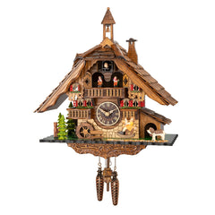 Quartz Cuckoo Clock Chalet with Rocking Horse, Music and Dancers