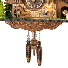 Quartz Cuckoo Clock Chalet with Rocking Horse, Music and Dancers
