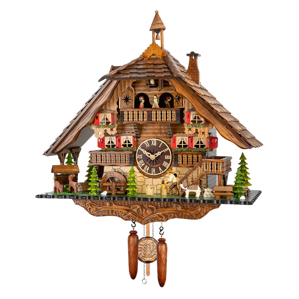 Quartz Cuckoo Clock Chalet with Music and Dancers
