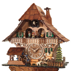 Quartz Black Forest Cuckoo Clock Half-Timbered House