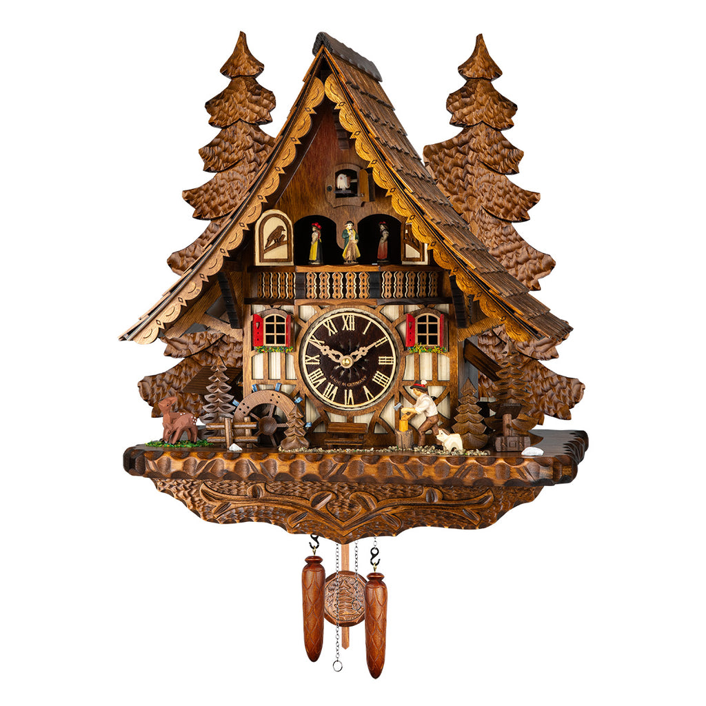 Quartz Cuckoo Clock Forest Chalet with Music and Dancers