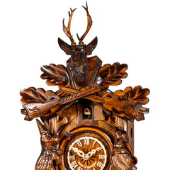 Traditional Cuckoo Clock–Classic Hunting Scene with 8-Day Movement
