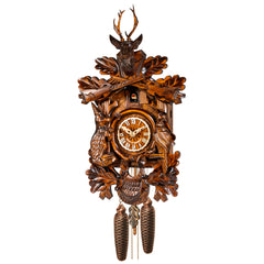 Traditional Cuckoo Clock–Classic Hunting Scene with 8-Day Movement