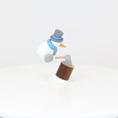 Snowman Otto Chopping Wood
