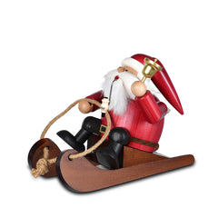 Smoker Sitting Santa Claus with Sled