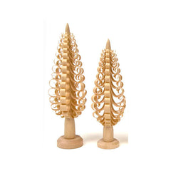 Shaved wood tree set