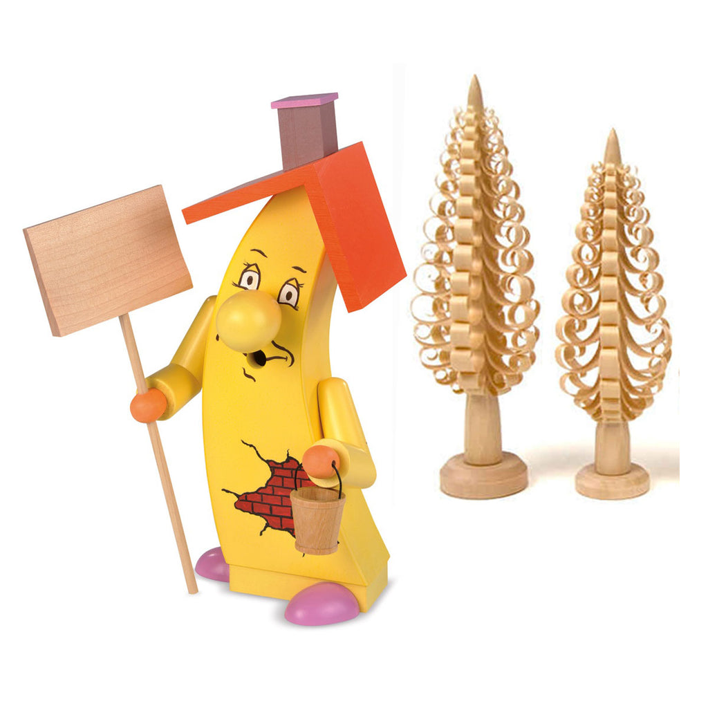 Exclusive Black Friday Bundle House with Shovel and Shaved Wood Tree Set