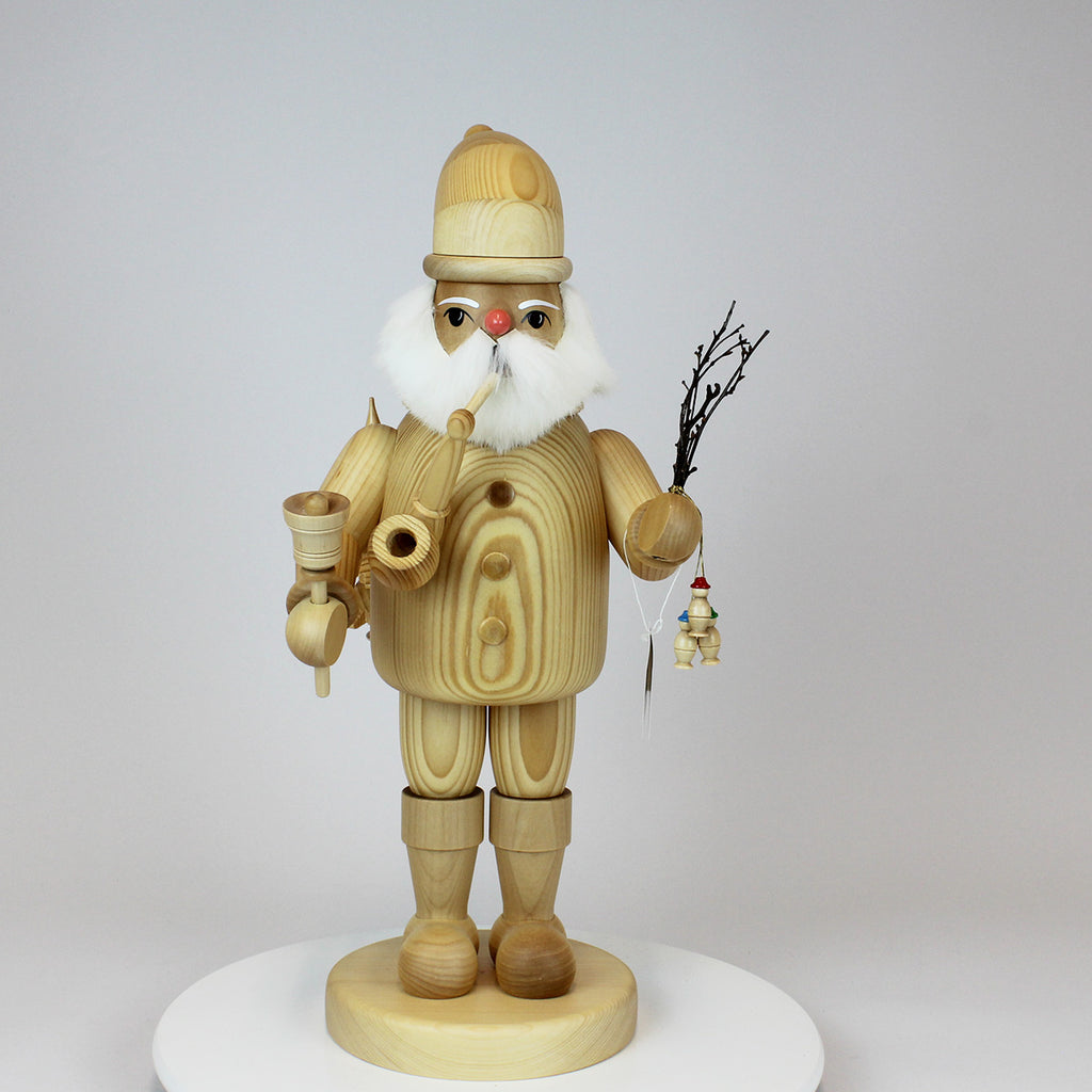 Smoker Large Natural Santa Claus with Bell