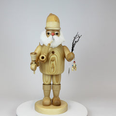 Smoker Large Natural Santa Claus with Bell