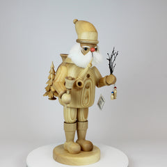 Smoker Large Natural Santa Claus with Bell