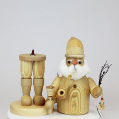 Smoker Large Natural Santa Claus with Bell